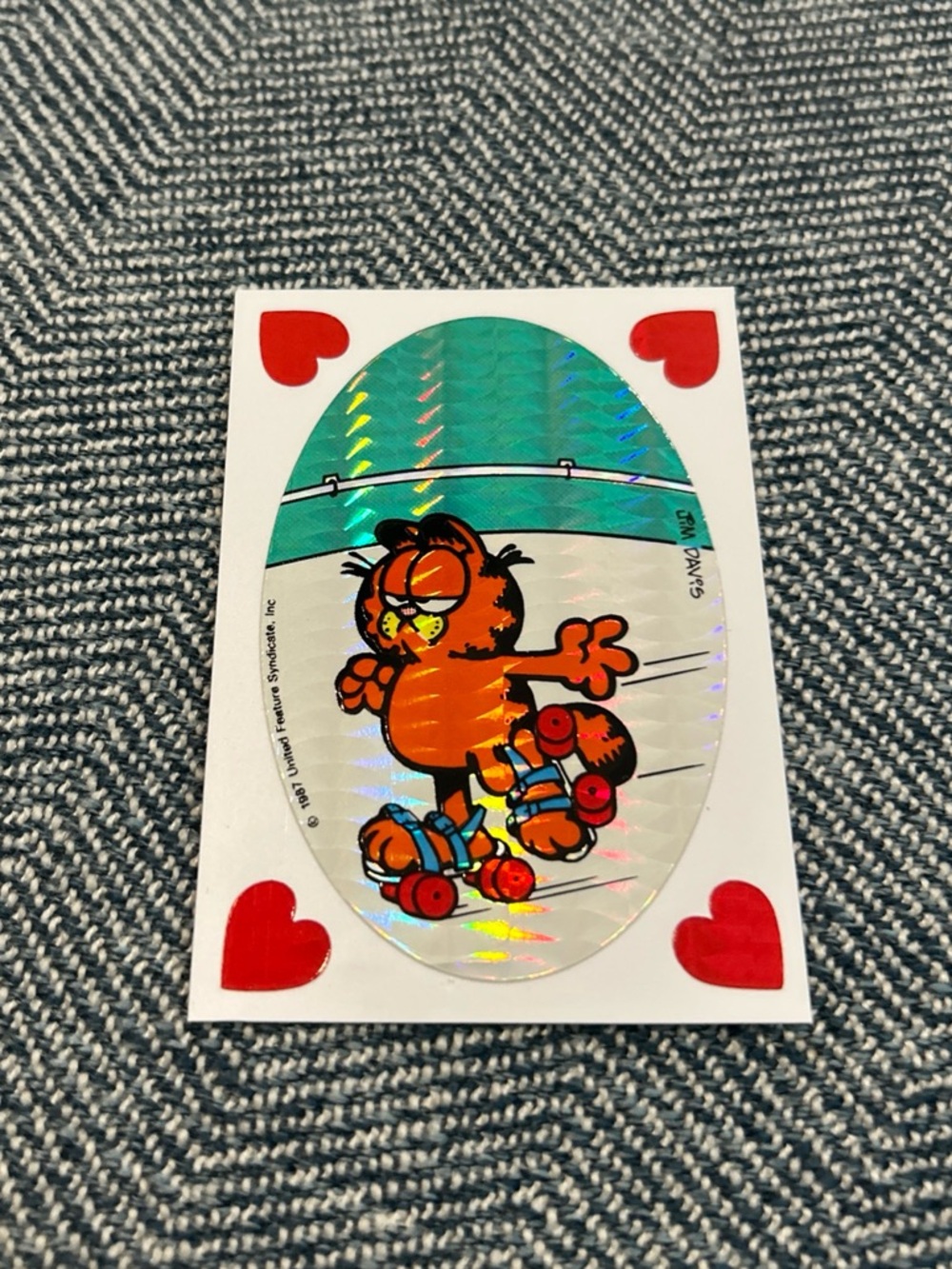Garfield The Cat Vintage Sticker Jim Davis Prism 1987